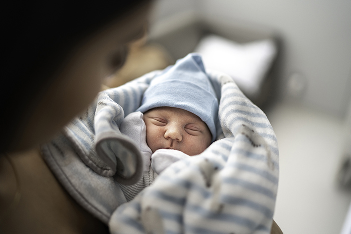 newborn in birth center